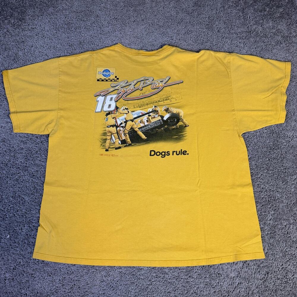 Kyle Busch Shirt Mens 2XL Yellow NASCAR 18 Pedigree Dogs Rule Chase Authentics